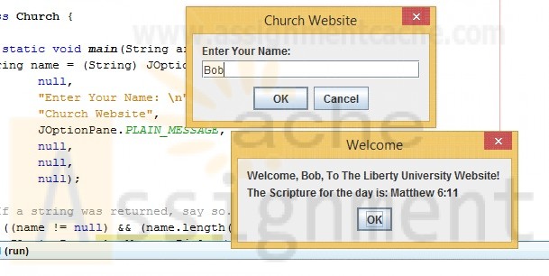 BMIS 212 Week 1 Programming Assignment churchs website chatting