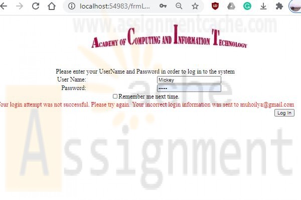 CIS407 Lab 7 of 7 Error Notification Via E-Mail