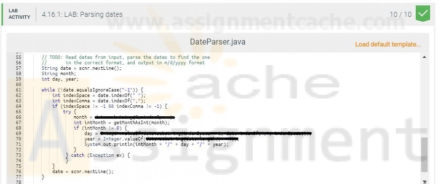 DAT210 Week 3 Java LAB 4.16 Parsing dates
