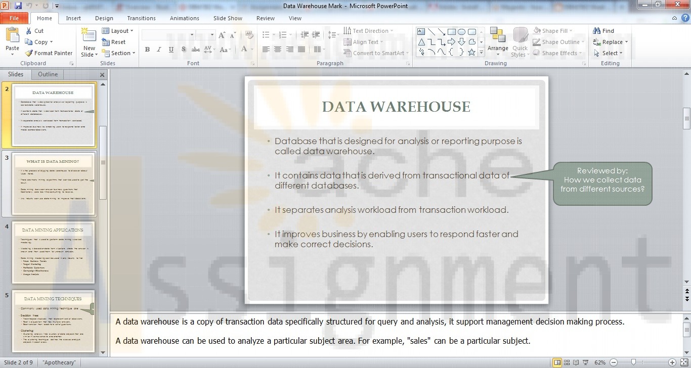 DBM 502 Week 4 Data Warehouses BI Presentation 