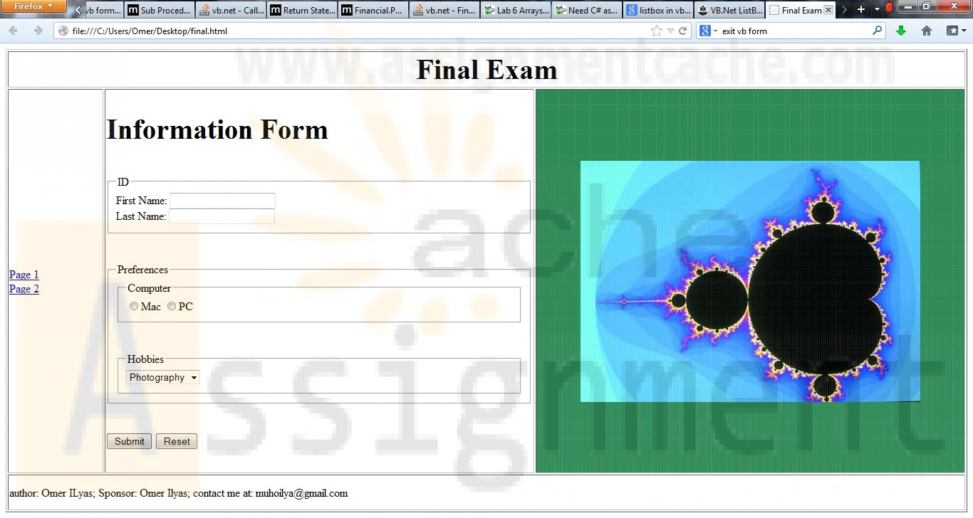 CS197 HTML Final Exam