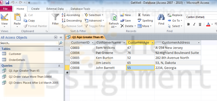 GetWell Inc MS Access Database