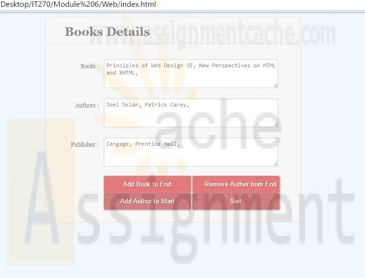 IT 270 HTML Form Module 6 Assignment