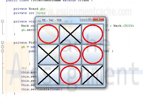 Penn foster Graded Project 5 TicTacToe Game GUI Java