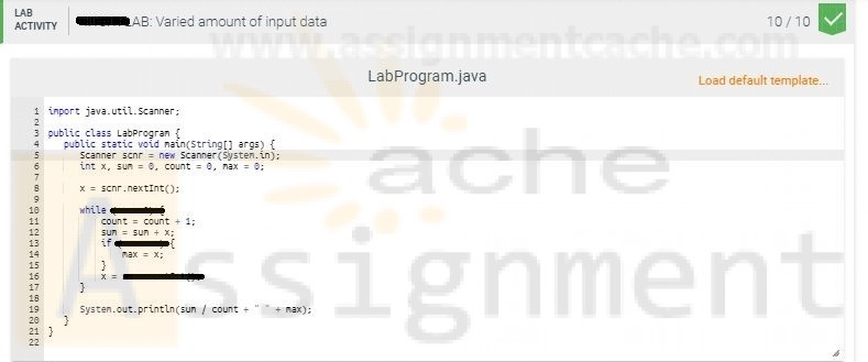 PRG420 Week 3 Java 3.12 LAB Varied amount of input data