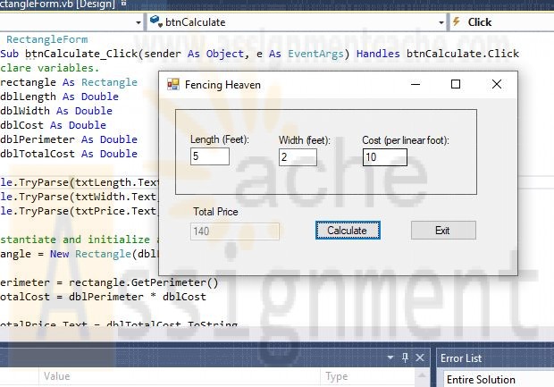 Programming with Microsoft VB 2017 Diane Zak Chapter 10 Fence Solution