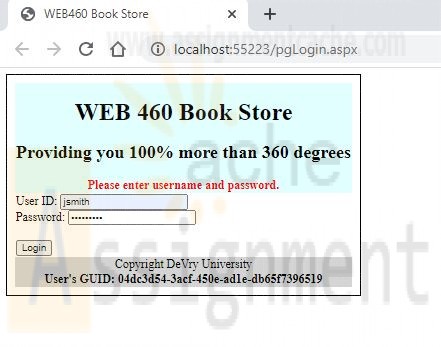 WEB460 Lab 5 of 7 Refactoring and Security Login Page